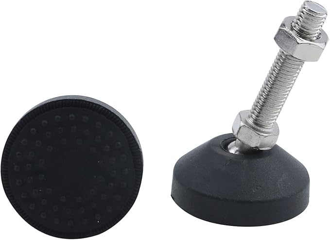 Antrader 4Pcs M10 Thread Adjustable Foot Cups Reinforced Nylon Base 48mm