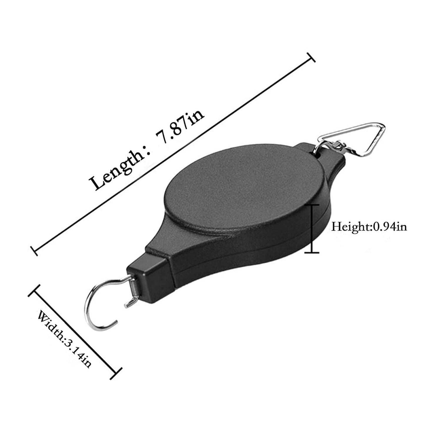 Orgrimmar Plant Pulley Retractable Pulley Plant Hanger Hanging Flower Basket Hook Hanger for Garden Baskets Pots and Birds Feeder in Different Height (Pack of 4)