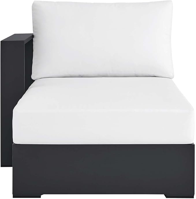 Modway Tahoe Aluminum Outdoor Chaise Lounge in Gray White