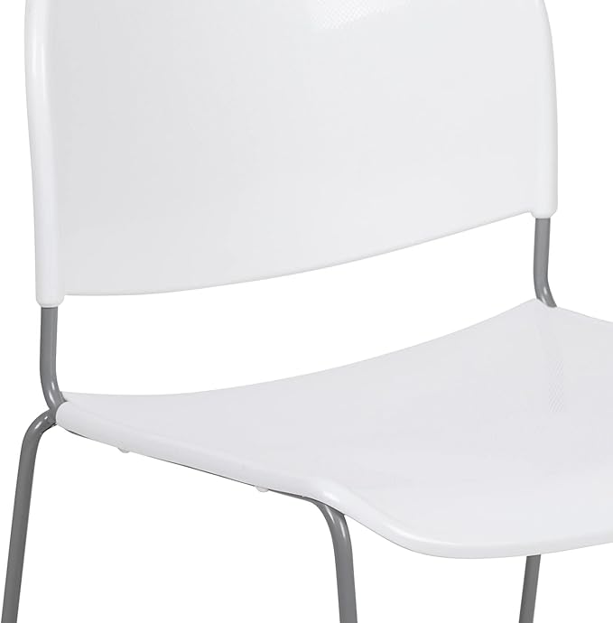Flash Furniture HERCULES Series 5 Pack 880 lb. Capacity White Ultra-Compact