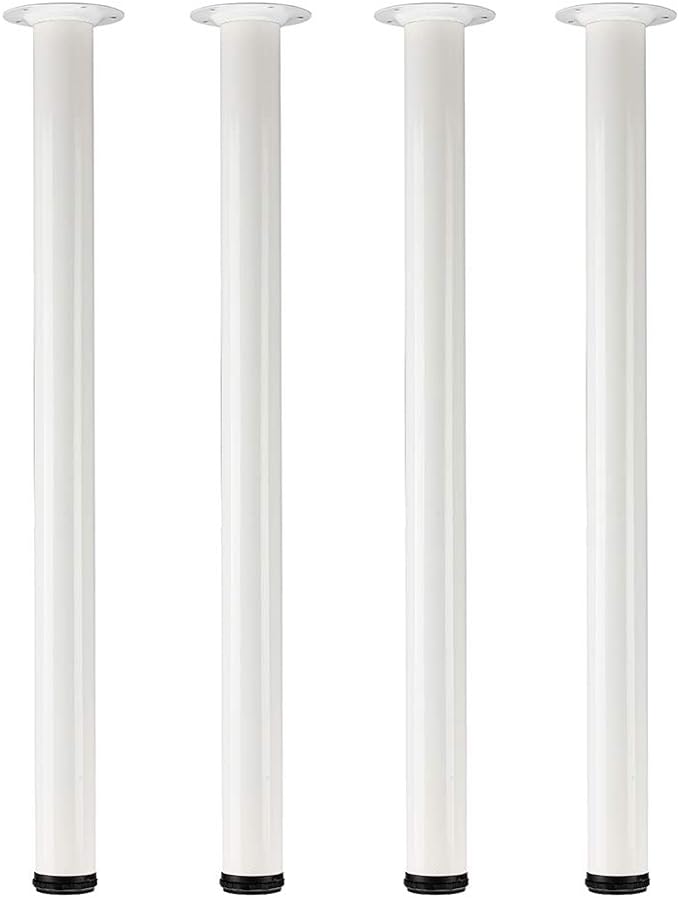 QLLY 29.5 inch / 75cm Adjustable Metal Desk Legs, Heavy Duty Furniture Table