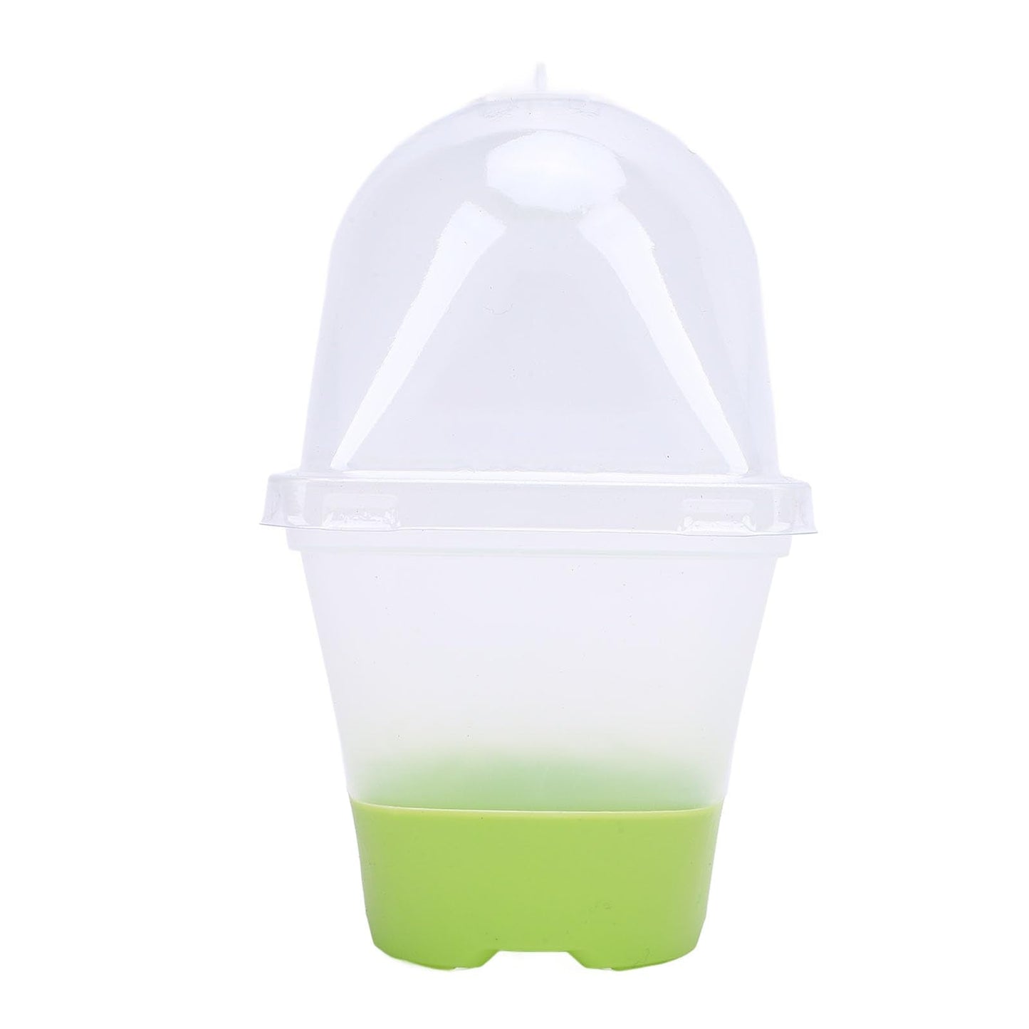 Yosoo Health Gear Nursery Pots with Drainage Holes 6 Sets Transparent Plastic Garden Pots Planter with Slipproof Silicone Base Lids, 3in Square Clear Plant Pot Reusable for Plants Starting