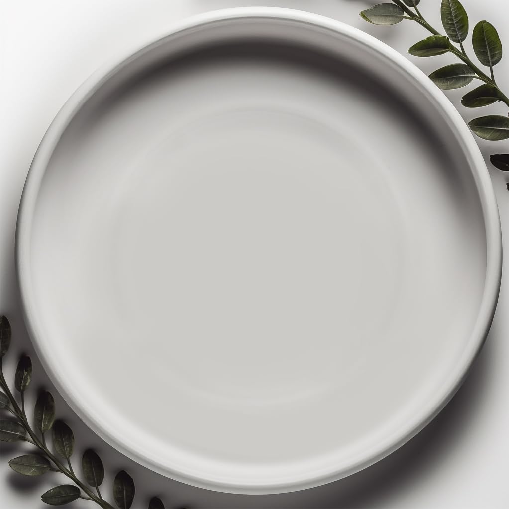 Willowy Heavy Duty Ceramic Plant Saucers for Indoors with Silicone Feet for Added Surface Protection - Scratch-Resistant Matte White, 10.75" at the Base or Less, Plant Water Catcher Tray