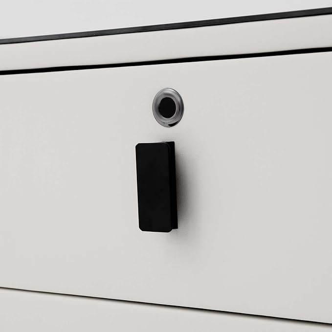 Smart Nightstand with Charging Station, Adjustable LED, USB Ports, Fingerprint
