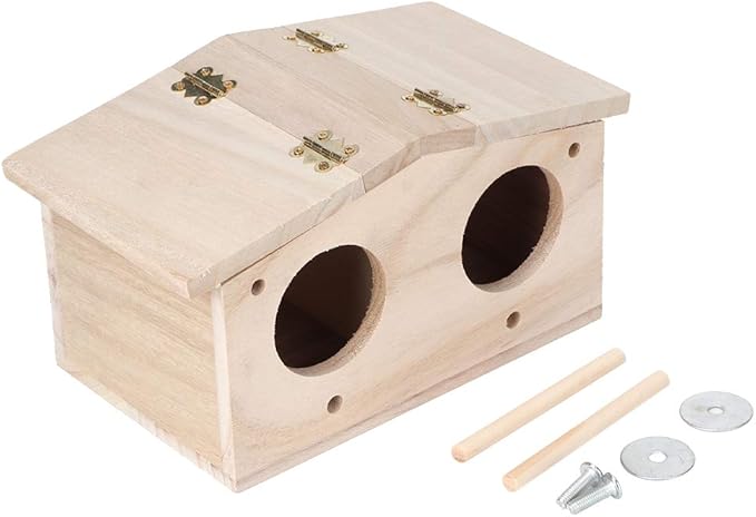 Wooden Pet Bird Nests House Breeding Box Cage Birdhouse Accessories for Parrots Swallows