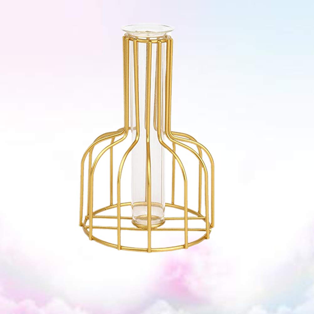 1pc Planter Bulb Desktop Planter Vase Flower Vase Glass Tube Glass s Desktop Plant Terrarium Dinner Table Decor Plants Decor Iron Crafts Birthday Present Dining Table