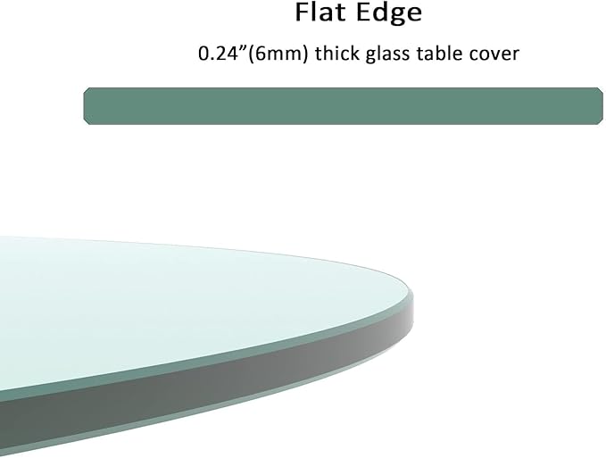 54" Round Tempered Glass Table Top
