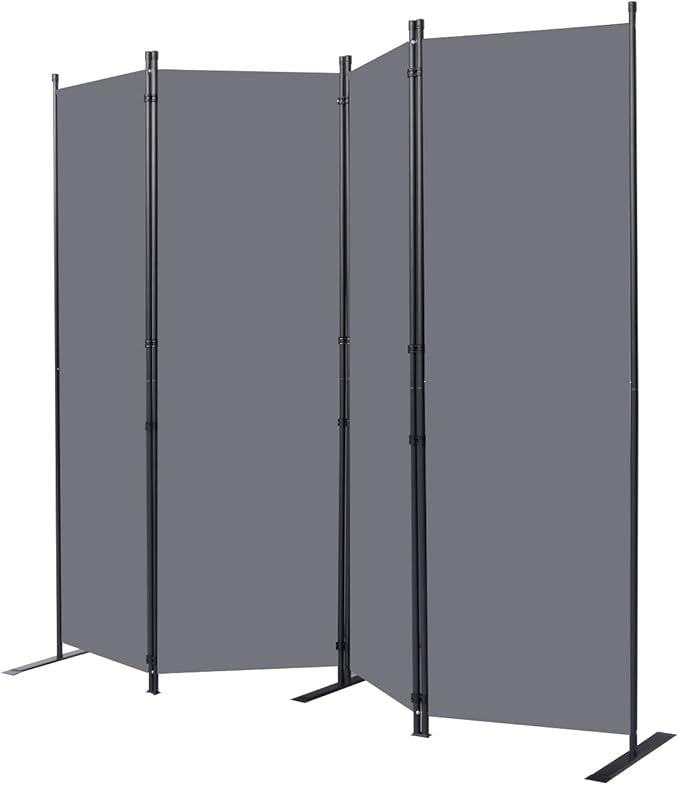 Room Divider 6FT Portable Room Dividers and Folding Privacy Screens, 4 Panel