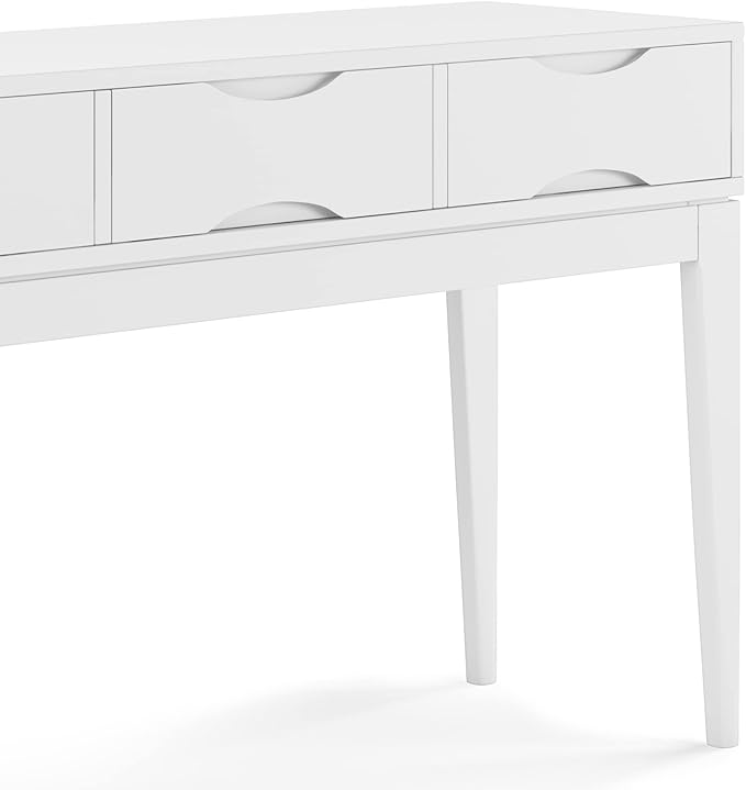 SIMPLIHOME Harper SOLID HARDWOOD 54 Inch Wide Mid Century Modern Console Sofa