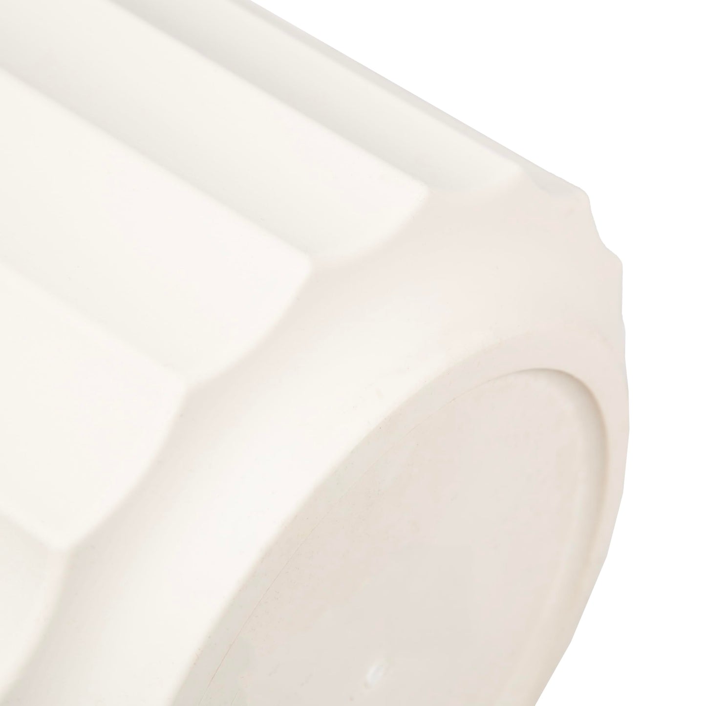 Kate and Laurel Jibbs Round Indoor Scalloped Planter Pot, 10 x 10 x 10, White, Modern Circular Planter for Indoor Plants for Living Room or Sunroom Decor