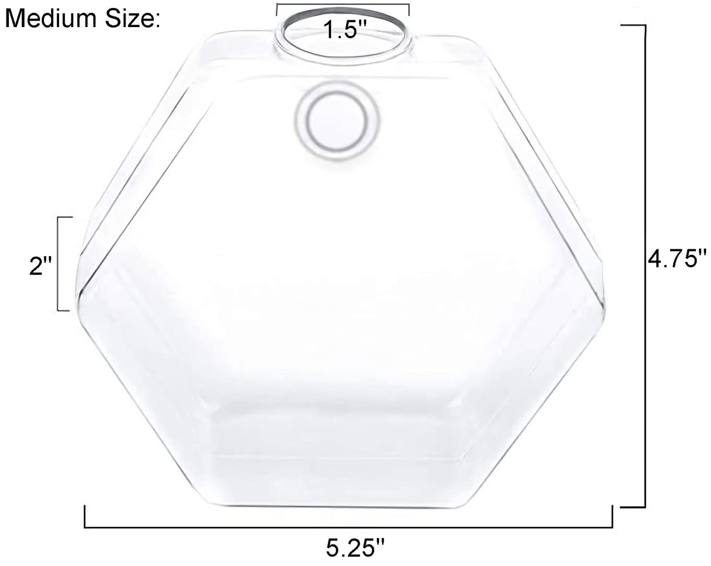 Kingbuy Hexagon Wall Planter Set - 3 Pack Glass Propagation Terrarium Vases with Hanging Mounts for Indoor Plants, Air Plants & Hydroponic Stations Home Office Decor, Plant Lover Gifts (Medium)