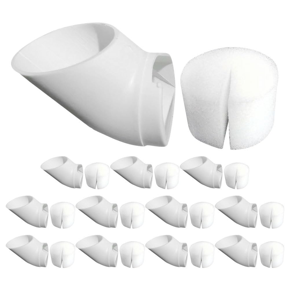 IWOWHERO Reusable Hydroponic Plant Cups with Sponges for Vertical Hydroponics Tower System Soilless Garden Containers for Growing Vegetables and Orchids 12-Pack 2.83X1.49X1.49In