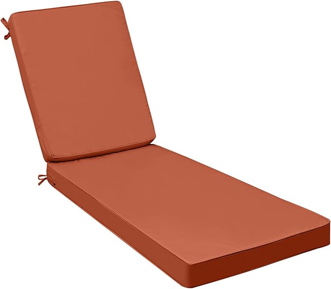AAAAAcessories Outdoor Chaise Lounge Cushions, Fade-Resistant, Waterproof Patio