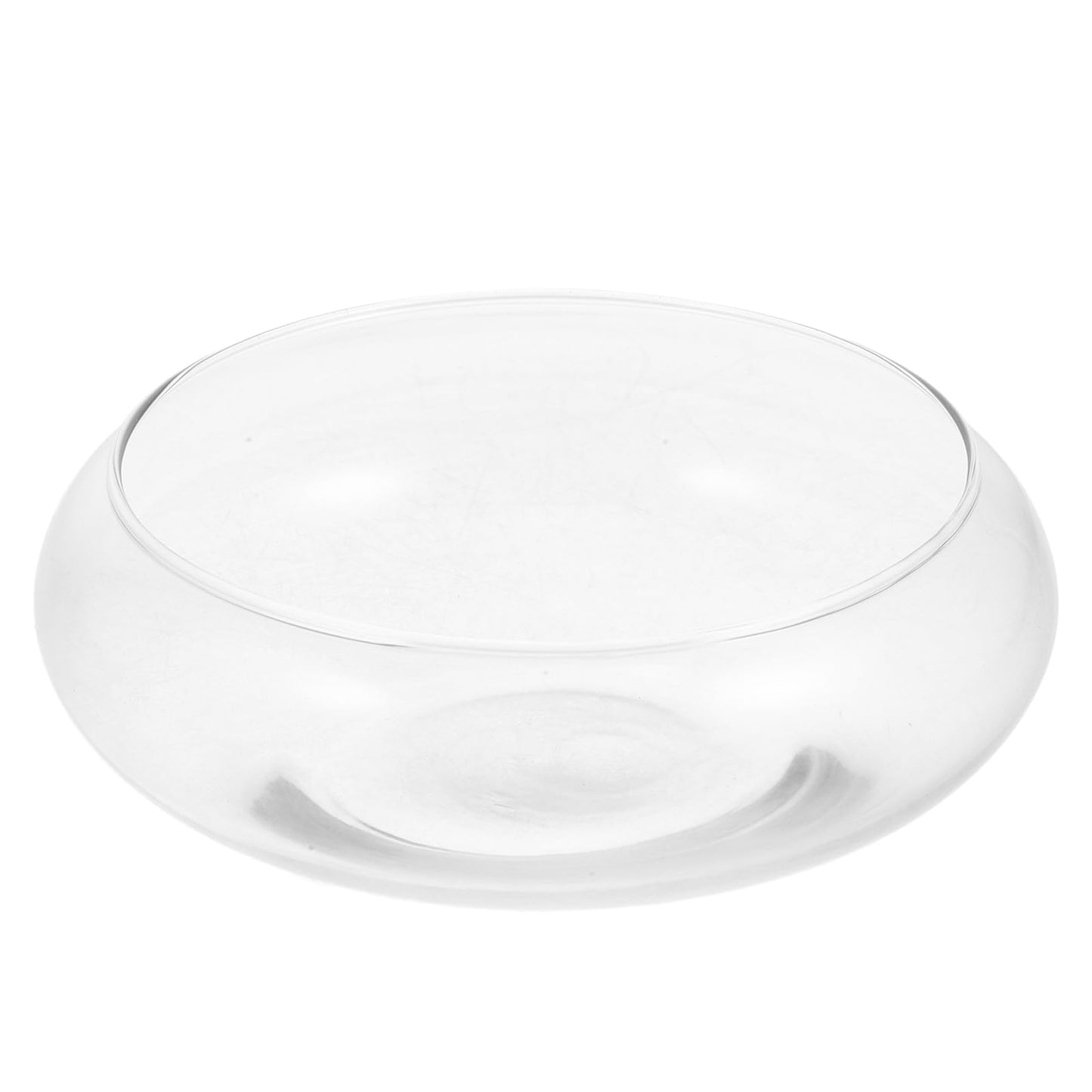 GANAZONO Clear Fish Bowl Vase Bubble Bowl Round Shallow Planter Glass Hydroponic Planter Floral Container for Table Centerpiece Wedding Event 15cm