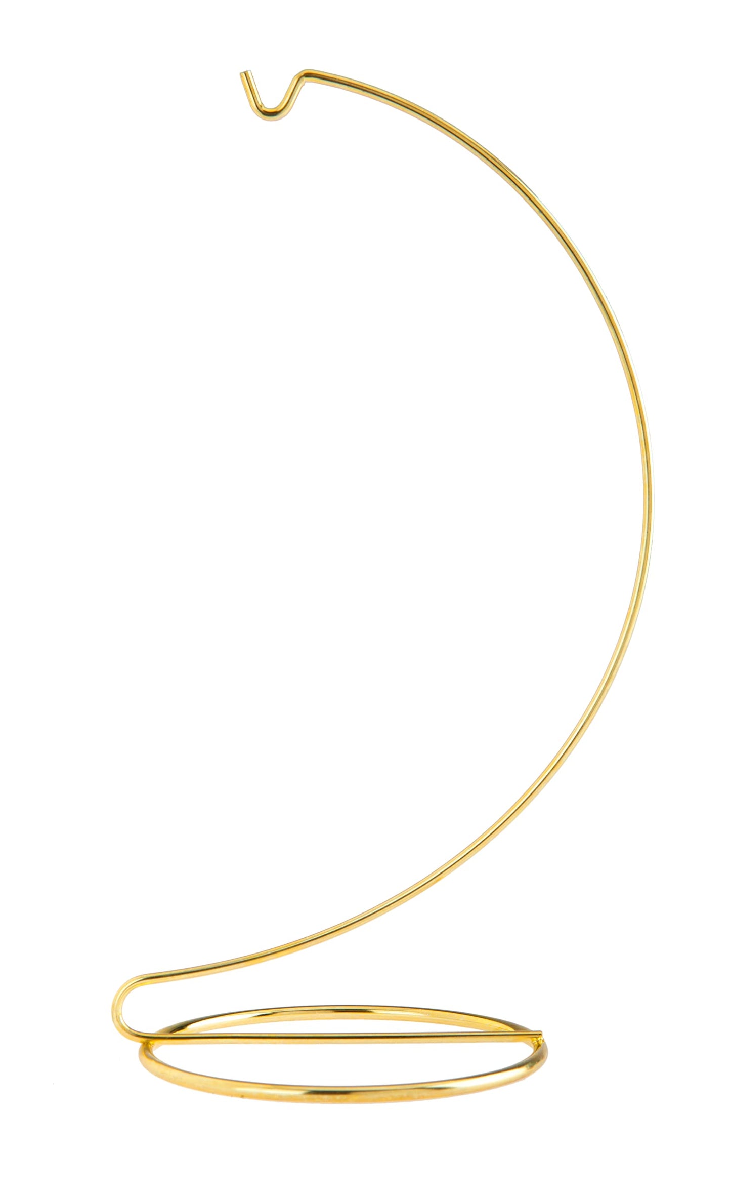Creative Hobbies® 10 Inch Tall Gold Wire Ornament Display Hanger Stands for Displaying Ball Ornaments, Awards, Eggs Etc.- Pack of 3 Stands