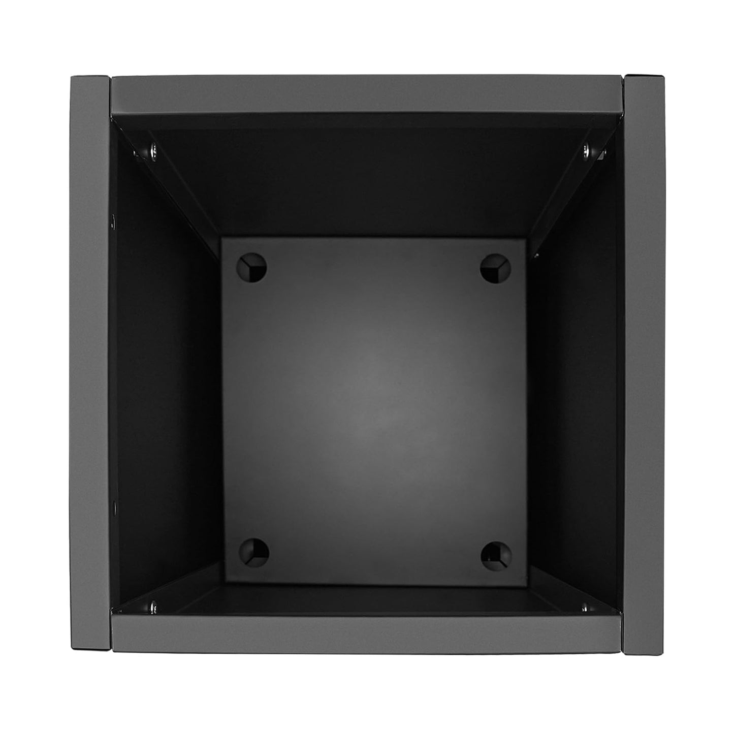 Oiveinya Metal Outdoor Planter Box Rectangular Planter Box Steel Plant Case Metal Plant Holder Large Square Plants Containe (Black/14x14x30in)