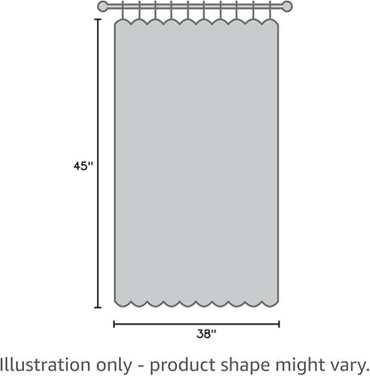 Tollpiz Short Linen Curtains Bedroom Rod Pocket Semi Sheer Curtain Burlap Light Filtering Thick Linen Drapes for Living Room, 38 x 45 inches Long, Silver Grey, Set of 2 Panels