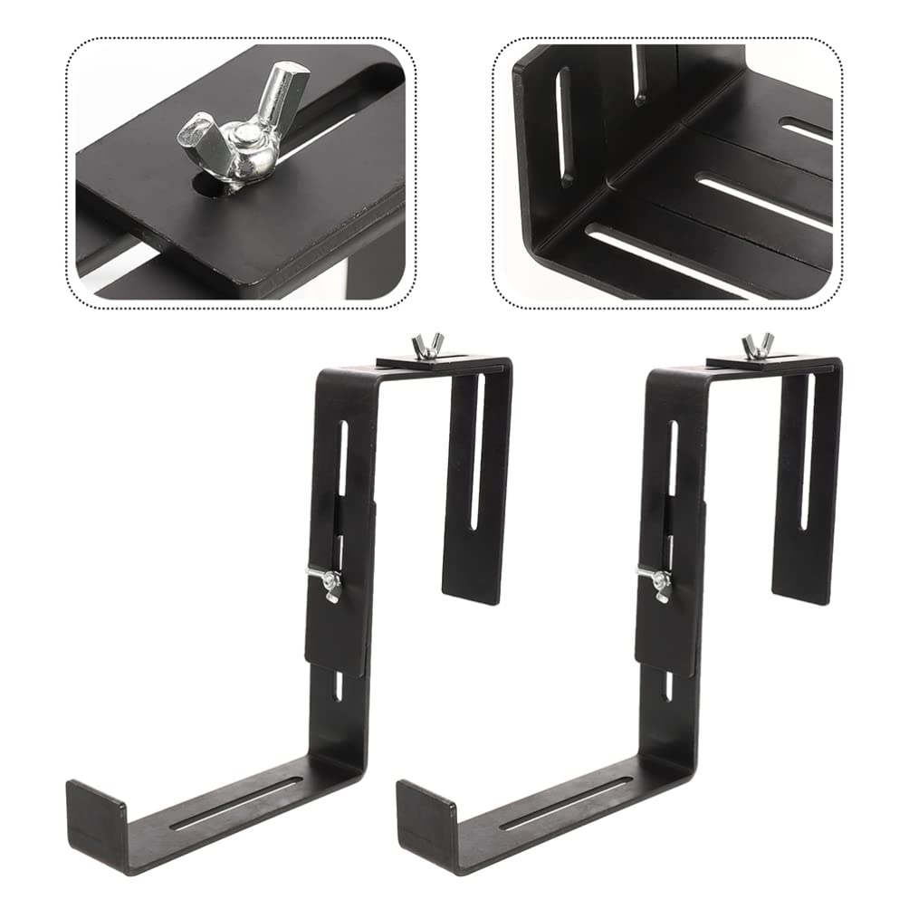 JINZBO Corner Bracket,Shelving Brackets, 4PCS Hanging Plant Bracket Universal Planter Box Bracket Railing Flower Pot Bracket Window Box Bracket