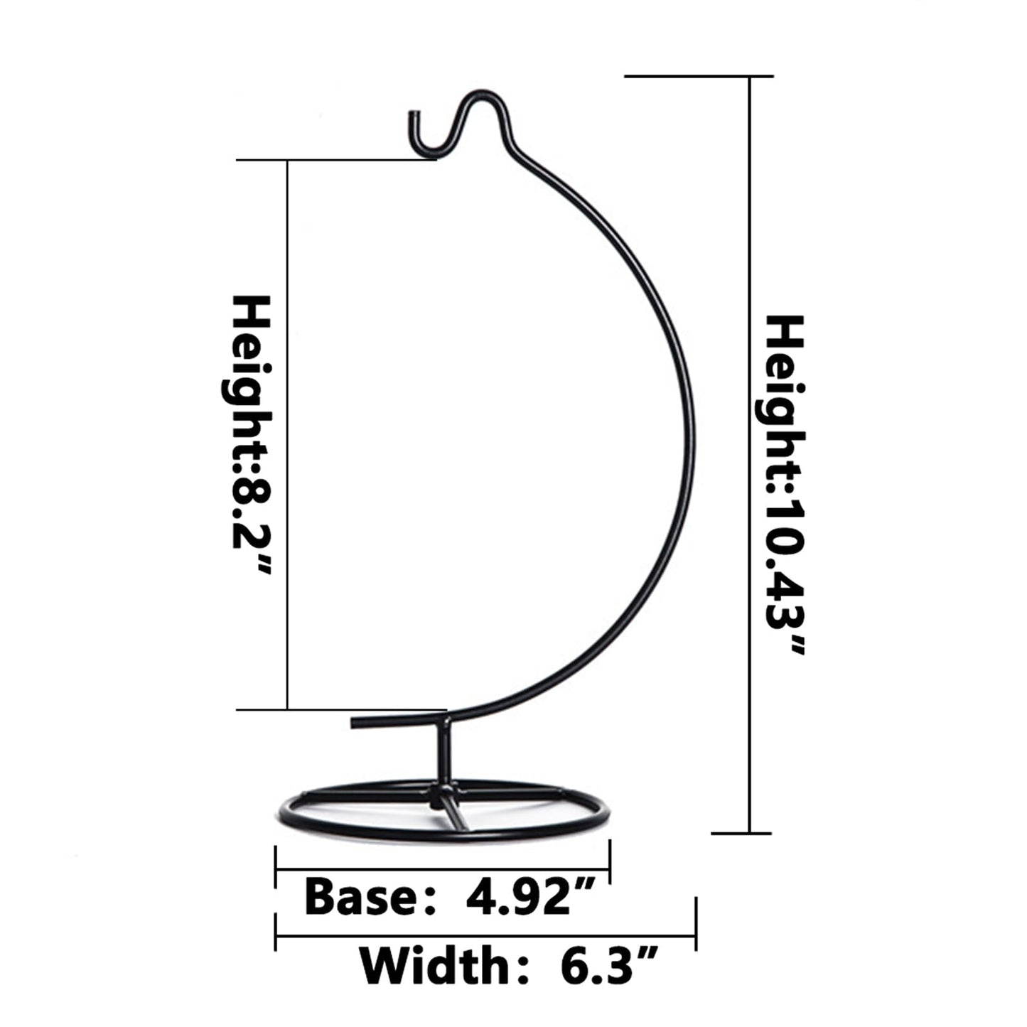 YY YEARCHY Ornament Display Stand Metal Stand Air Plant Stand Flower Pot Holder Iron Stand for Hanging Glass Globe Ball (C Shape)