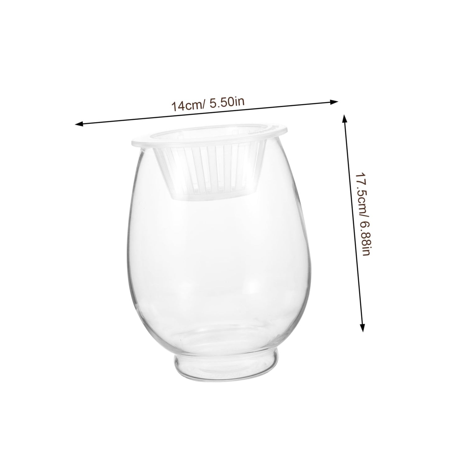Happyyami Flower Glass Terrarium Simple Design Hydroponic Vase for Plants Desktop Planter for Decoration and Elegant Flower Holder