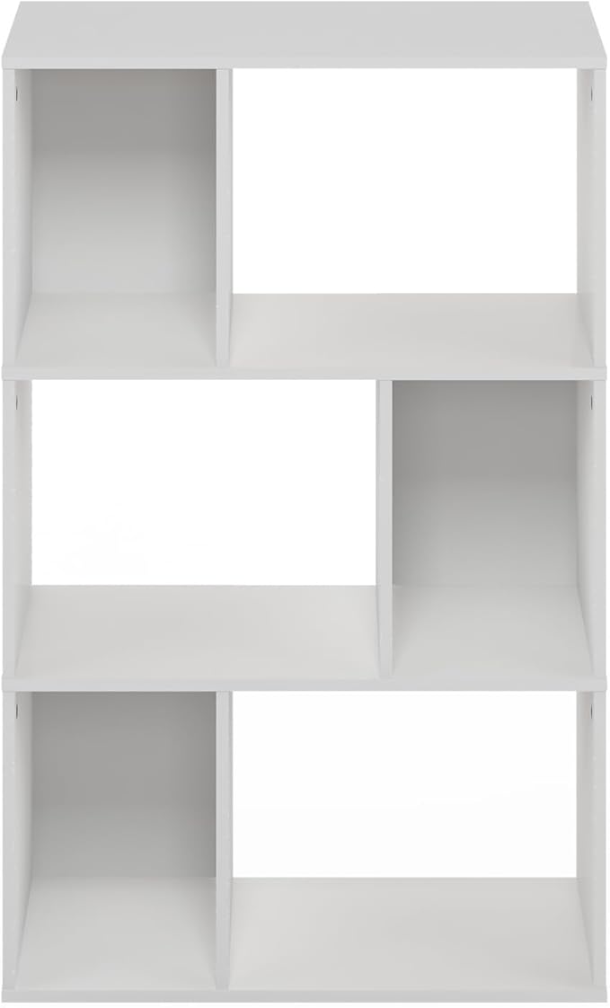 Furinno DALY Book Shelf, 6-Cube Bookshelf, Cube Storage Organizer Bookcase