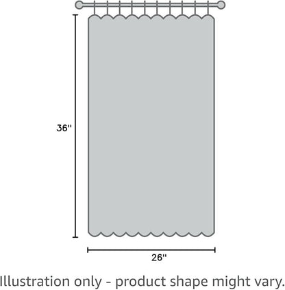 jinchan Tab Top Linen Kitchen Curtains 36 Inches Striped Tier Curtains Farmhouse Modern Cafe Style Small Window Treatments Airy Light Filtering Rod Pocket for Living Room Bathroom 2 Panels Blue