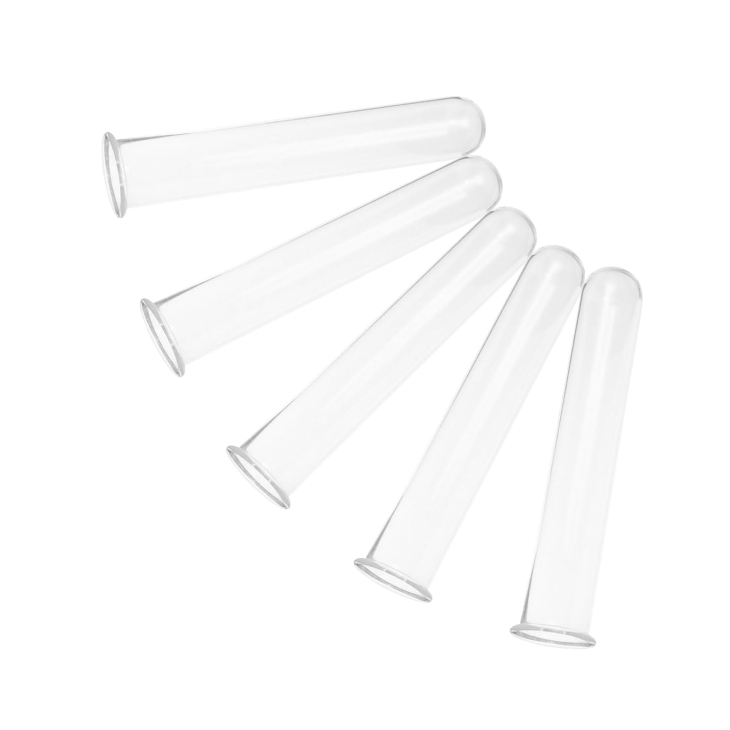 Yardwe 5pcs Hydroponic Glass Propagation Tubes Small Floral Test Tube Vases 2.5x3x15cm Glass Hanging Containers for Small Terrarium Plants Home Décor