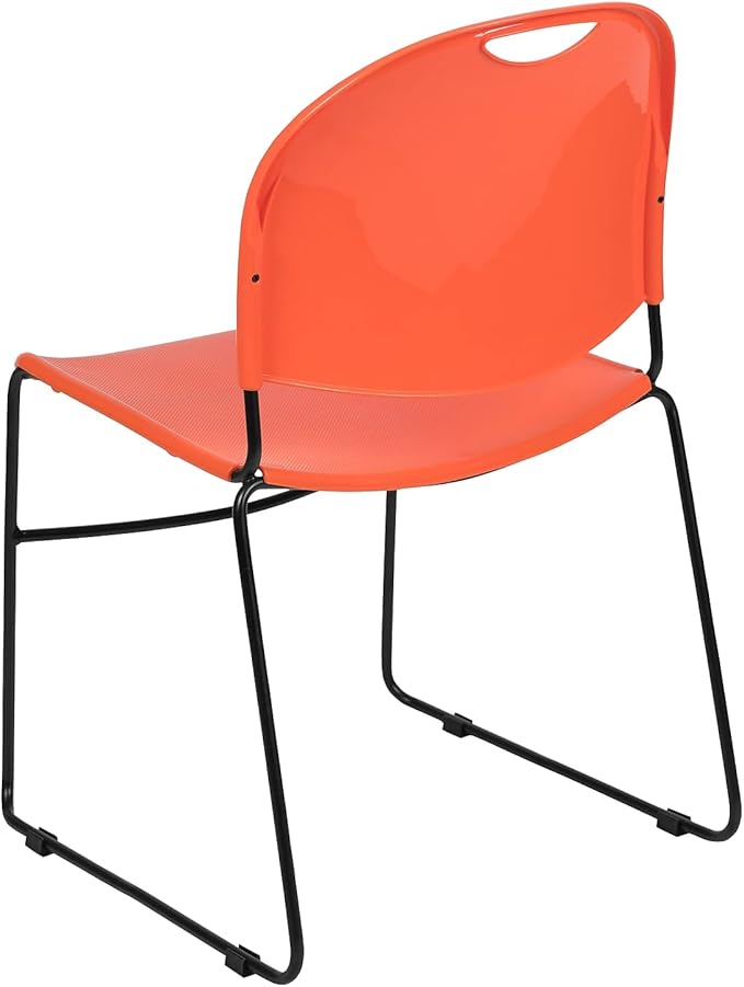 Flash Furniture HERCULES Series 880 lb. Capacity Orange Ultra-Compact Stack