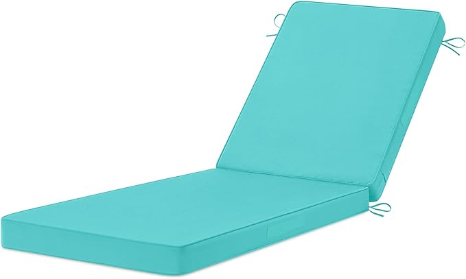 Chaise Lounge Cushions Outdoor, 4 Adjustable Ties Lounge Chair Cushions