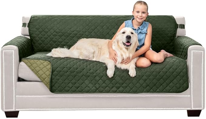 Sofa Shield® Couch Slip Covers for Dogs, Reversible Furniture Protector