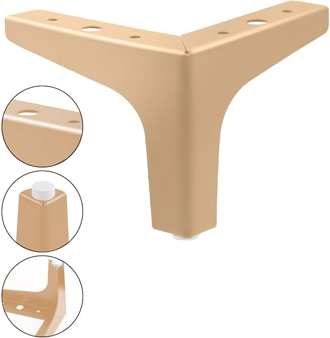 AODIOU Furniture Legs Gold Feet: Sofa Legs Replacement Set of 8