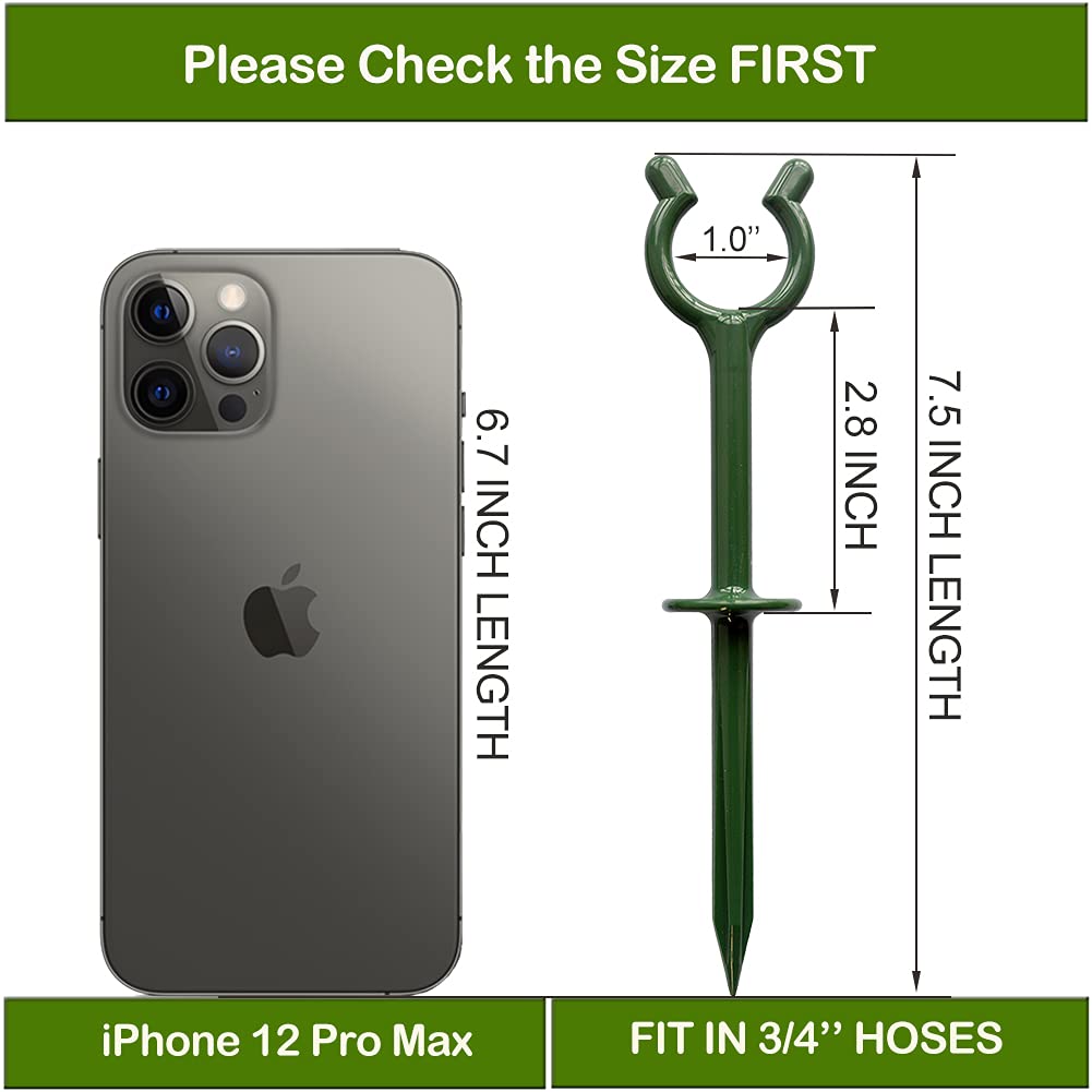Garden Hose Holder Stake Set of 36 - Durable Plastic fits 3/4 inch Hose Guides for Lawn,Yard & Plant Care, Soaker Hose Support, Kink-Free Watering (Fits 3/4” Hoses)