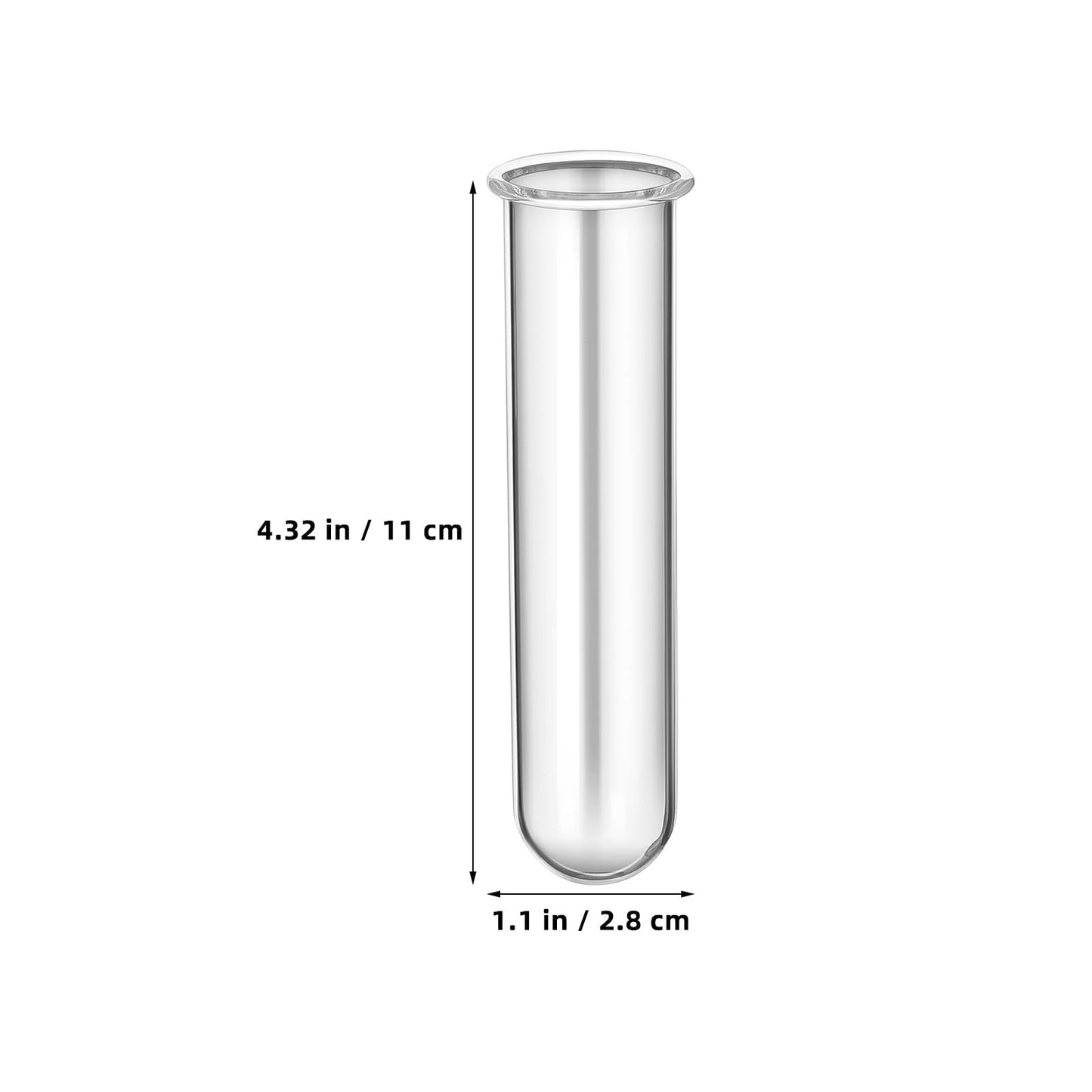 SOLUSTRE 5pcs Glass Test Tube Plant Propagation Vase Set 2.5x3x11cm Floral Tubes Hydroponic Water Culture Station for Small Terrarium Plants and Home Décor