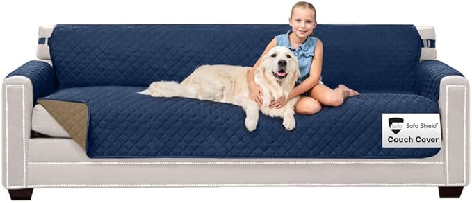 Sofa Shield® Couch Slip Covers for Dogs, Reversible Furniture Protector