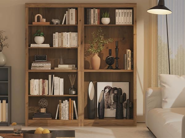 GarveeHome 71 in Tall Bookcase, Wooden Bookshelf