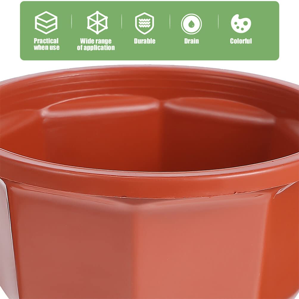 Toddmomy 3.74 Inch Plastic Hanging Plant Pot Durable Spider Plant Pot for Indoor Outdoor Garden Balcony with Hook