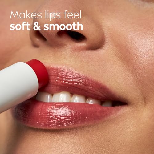 NIVEA Lip Care, Fruity Tinted Lip Balm Variety Pack, Cherry, Strawberry, Blackberry and Watermelon Flavors, 3-in-1 Moisture, Repair and Color, 0.17 Oz Stick, Pack of 4
