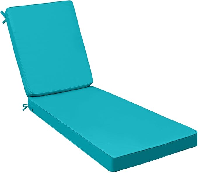 AAAAAcessories Outdoor Chaise Lounge Cushions, Fade-Resistant, Waterproof Patio