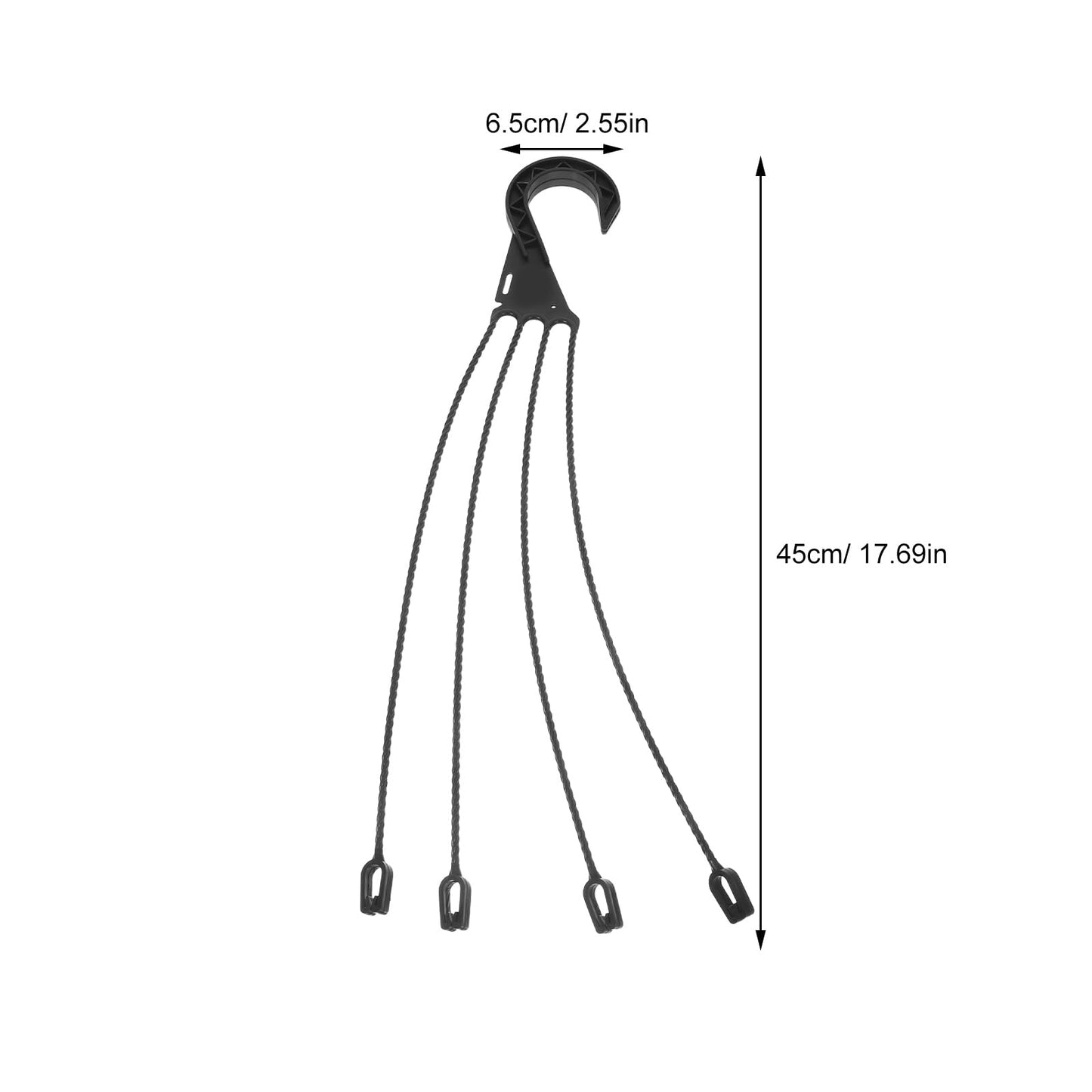 Toddmomy Hanging Basket Hooks Plastic Plant Hangers for Outdoor Patio Balcony Flower Pots 17.7 Inch Durable Suspension Set of 5