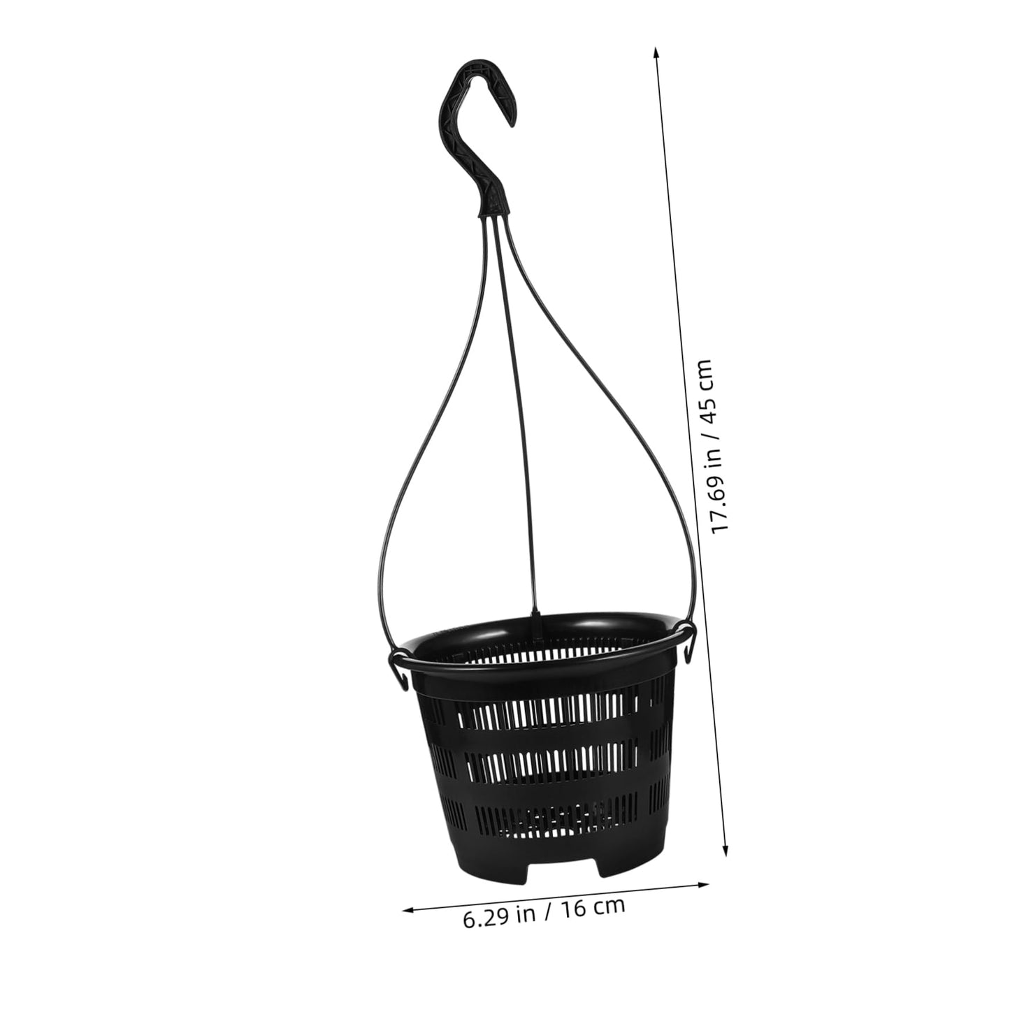 Happyyami 5 Sets Hanging Plant Pot Plastic Orchid Planter with Hook Root Controlling Pot for Indoor Outdoor Balcony Patio Garden Home Decorations