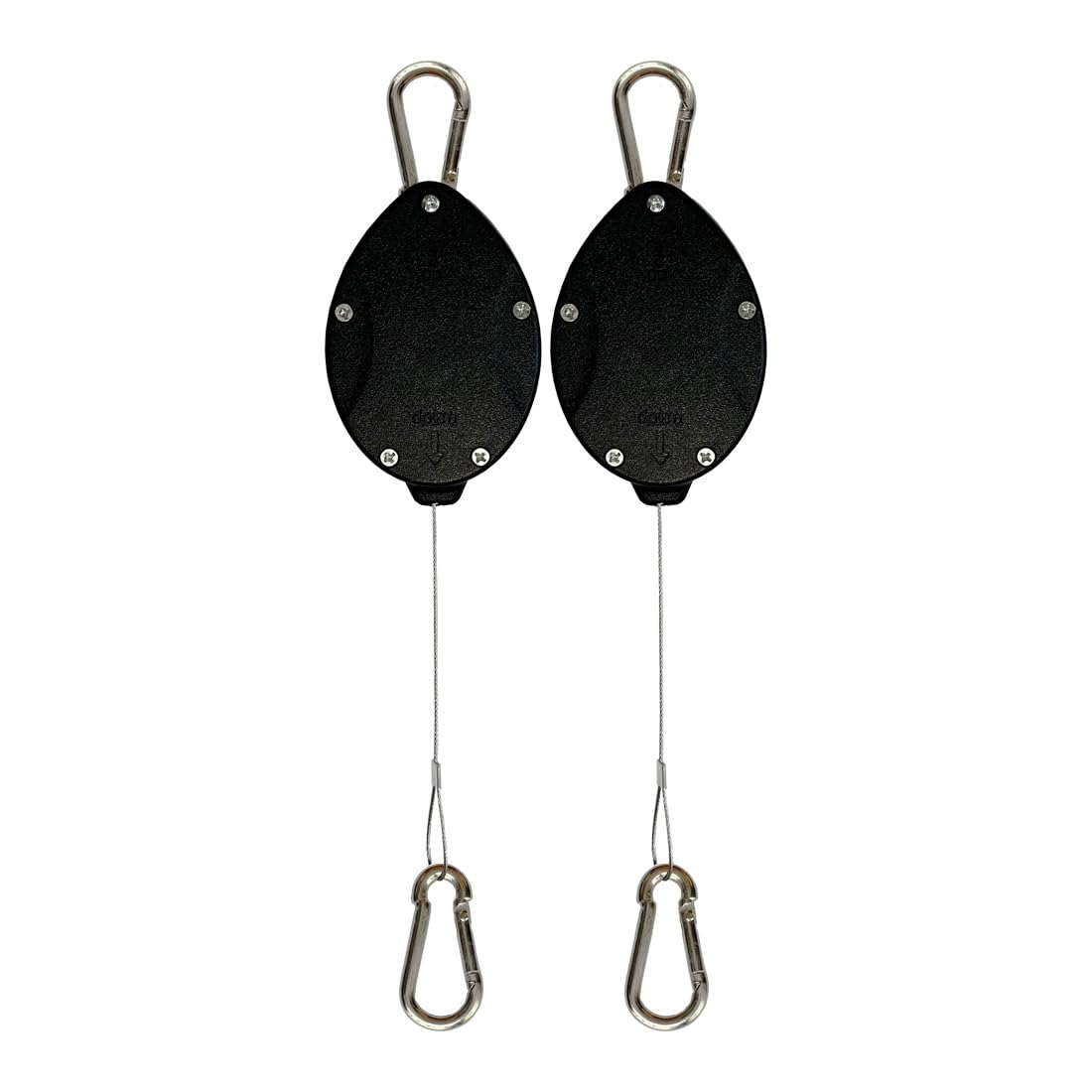Lythor Retractable Plant Hanger, Set of 2 Plant Hook Pulley with Stainless Steel Rope Reaching to a Length of 63 Inches and Carrying 44 Pounds, Easy for Hanging, Plant Watering or Bird Feeding