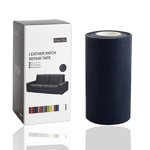 Leather Repair Tape kit Self Adhesive Patch Heavy Duty Retro Dark Blue 4 x 60