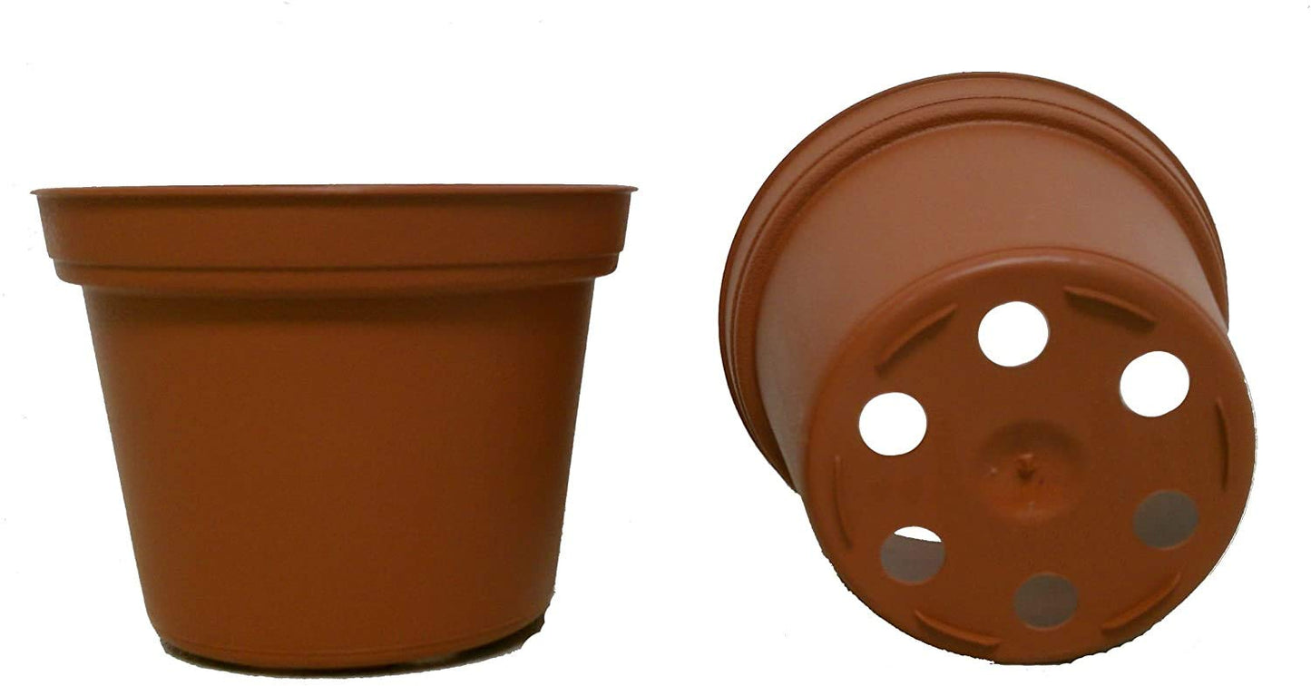Seed Kingdom 50 New 3 Inch Plastic Nursery Pots ~ Pots are 3 Inch Round at The Top and 2.25 Inch Deep. Color: Terracotta