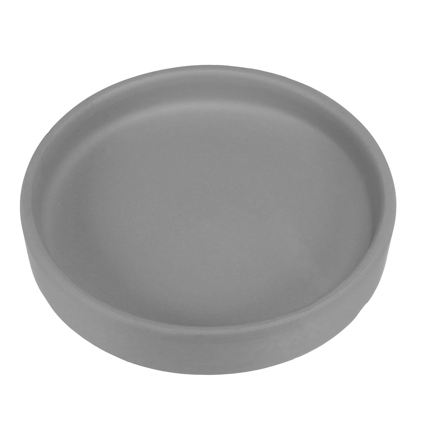 PATIKIL 4.5 Inch Round Ceramic Plant Saucer, Plant Saucer Tray Flower Planter Drip Tray for Indoors Outdoors Patio Balcony, Dark Gray