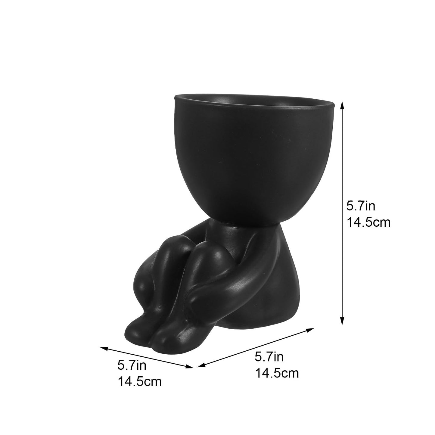 KESYOO Creative Ceramic Succulent Plant Pot with Modern Design Flower Holder Container for Indoor Outdoor Garden Gift for Plant Lovers and Succulent Enthusiasts
