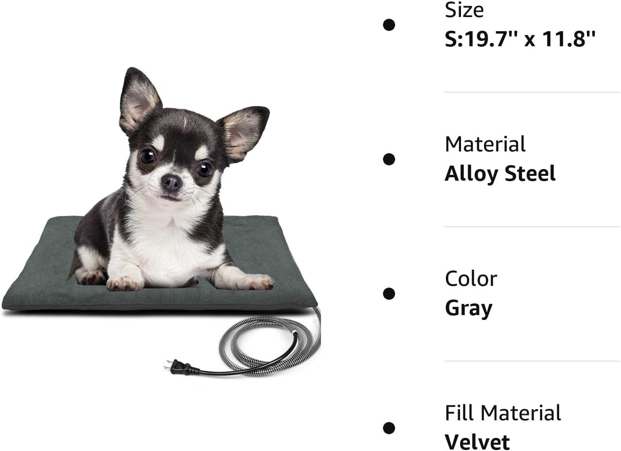 PETNF Outdoor Pet Heating Pads for Dog,Soft Electric Blanket Auto Temperature Control,Heated Mat for Dog House,Whelping Supply for Pregnant New Born Stray Feral Cat Puppy,Safe