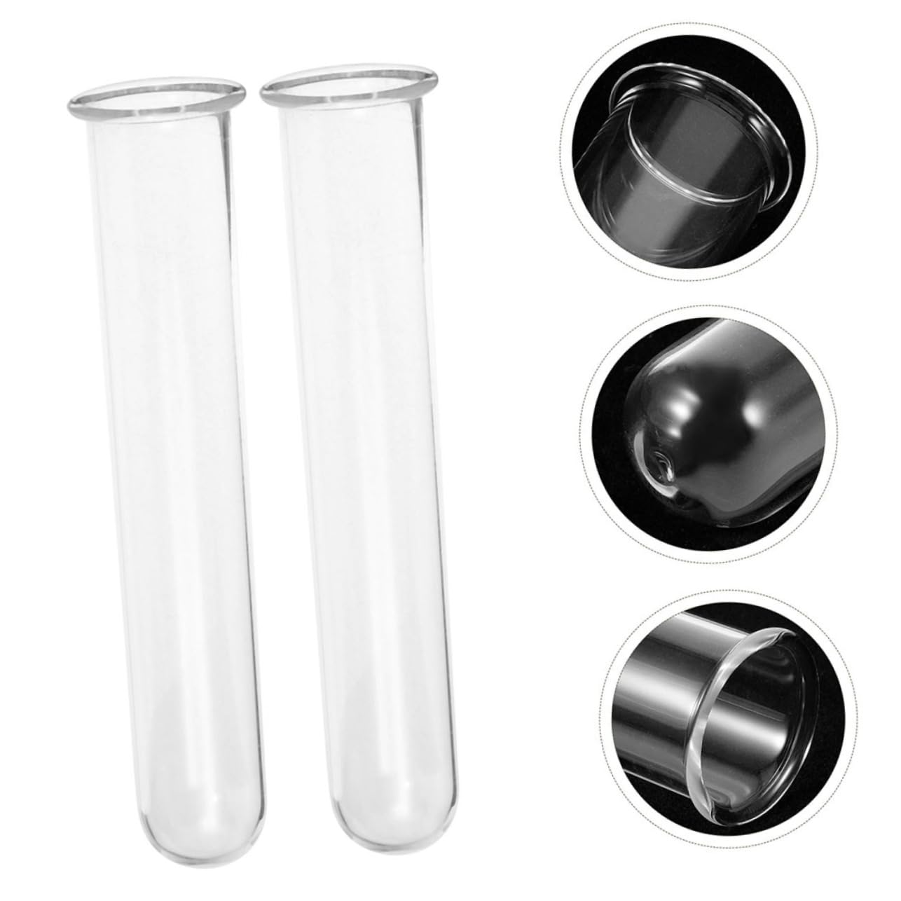 Zerodeko 5pcs Glass Propagation Tubes for Live Plants Hydroponic Test Tube Planter Transparent Glass Vases for Home Office Terrarium Cuttings Root Observation