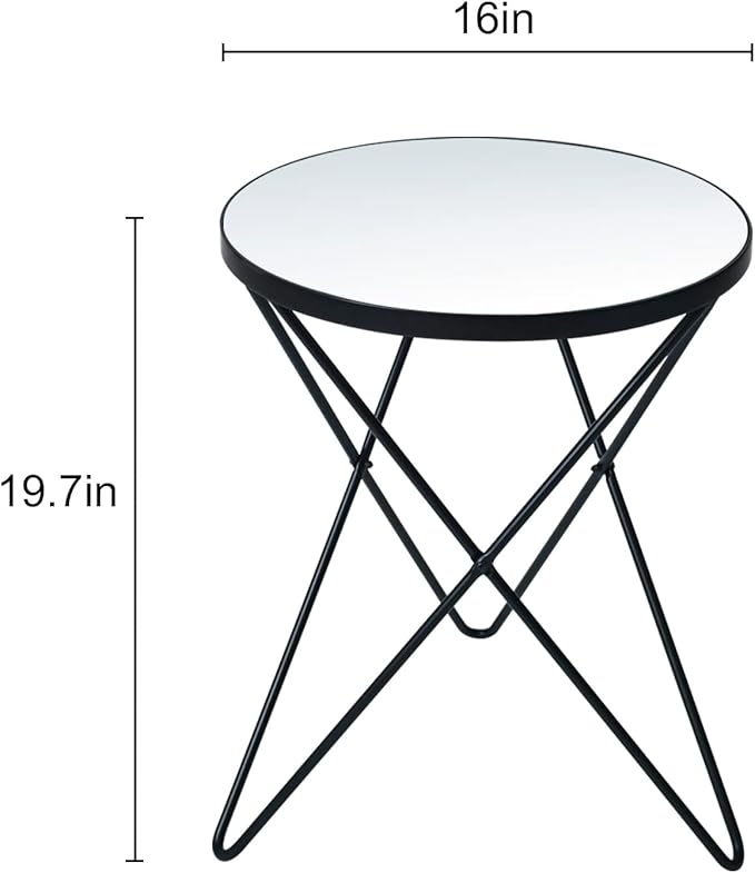 HLR Modern Round Side Table, End Table