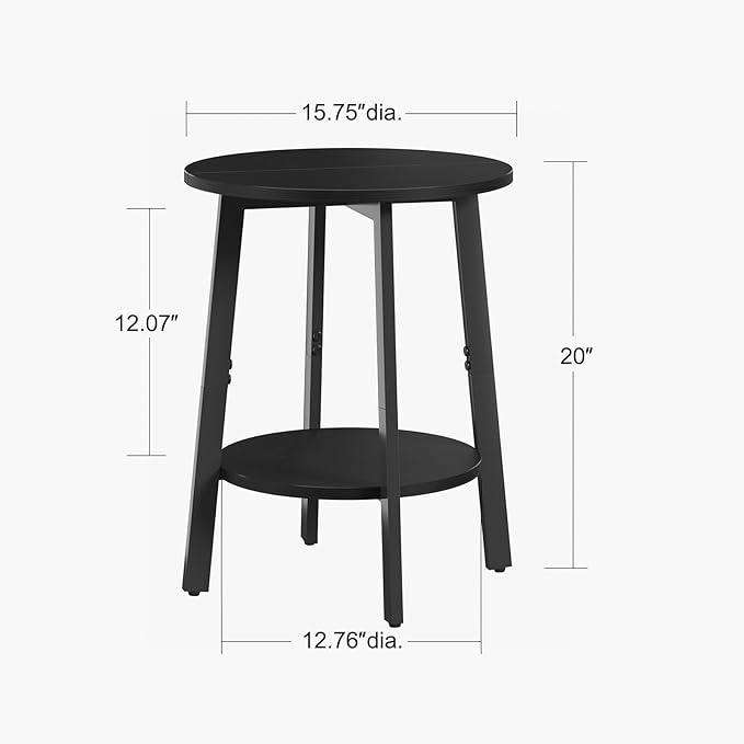 sthmec Side Table Set of 2, Small Round End Table