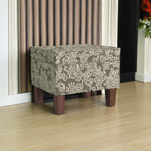 Homepop Home Decor |K7646-A880| Upholstered Modern Rectangular Storage Ottoman